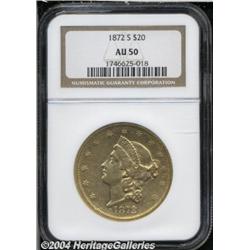 1872-S[$20] AU50 NGC.