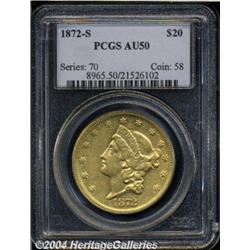 1872-S[$20] AU50 PCGS.