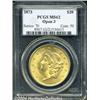 Image 1 : 1873[$20] Open 3 MS62 PCGS.