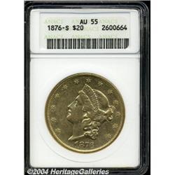 1876-S[$20] AU55 ANACS.