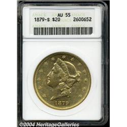 1879-S[$20] AU55 ANACS.