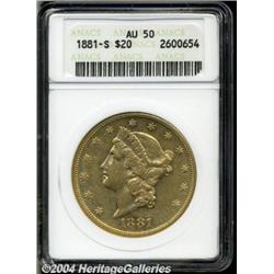 1881-S[$20] AU50 ANACS.