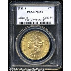 1881-S[$20] MS62 PCGS.