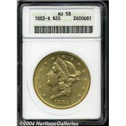 1883-S[$20] AU58 ANACS.