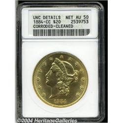 1884-CC[$20]--Corroded, Cleaned--ANACS. Unc Details, Net AU50.