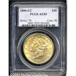 1884-CC[$20] AU55 PCGS.