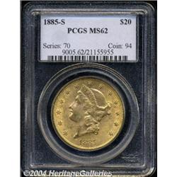 1885-S[$20] MS62 PCGS.