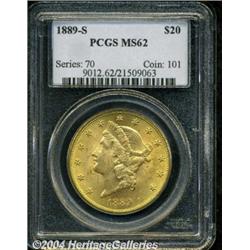 1889-S[$20] MS62 PCGS.