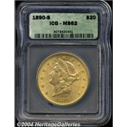 1890-S[$20] MS62 ICG.