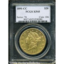 1891-CC[$20] XF45 PCGS.