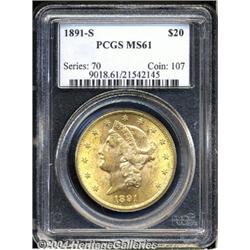 1891-S[$20] MS61 PCGS.