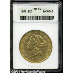 1893[$20] AU50 ANACS.