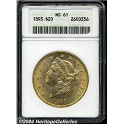 1893[$20] MS61 ANACS.