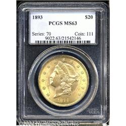 1893[$20] MS63 PCGS.