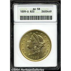 1899-S[$20] AU58 ANACS.