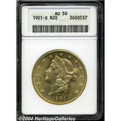 1901-S[$20] AU50 ANACS.