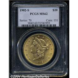 1902-S[$20] MS62 PCGS.