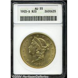 1903-S[$20] AU55 ANACS.