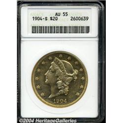 1904-S[$20] AU55 ANACS.