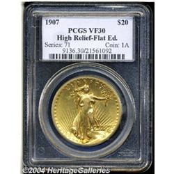 1907[$20] High Relief VF30 PCGS.