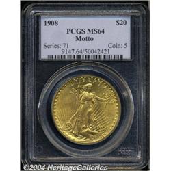 1908[$20] Motto MS64 PCGS.