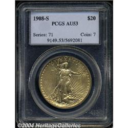 1908-S[$20] AU53 PCGS.