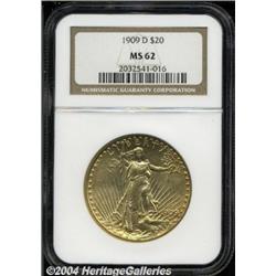 1909-D[$20] MS62 NGC.