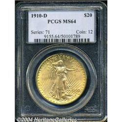 1910-D[$20] MS64 PCGS.