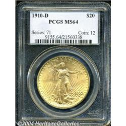 1910-D[$20] MS64 PCGS.