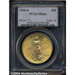 1910-S[$20] MS64 PCGS.