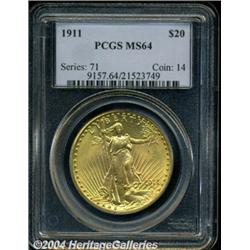 1911[$20] MS64 PCGS.