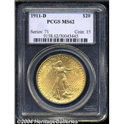 1911-D[$20] MS62 PCGS.