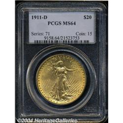 1911-D[$20] MS64 PCGS.