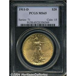 1911-D[$20] MS65 PCGS.