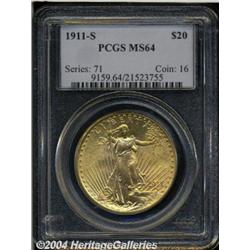 1911-S[$20] MS64 PCGS.
