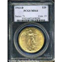 1913-D[$20] MS64 PCGS.