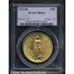 1913-D[$20] MS64 PCGS.
