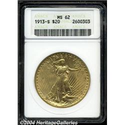 1913-S[$20] MS62 ANACS.