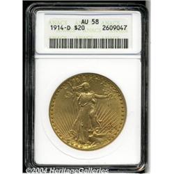 1914-D[$20] AU58 ANACS.