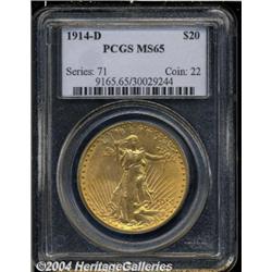 1914-D[$20] MS65 PCGS.