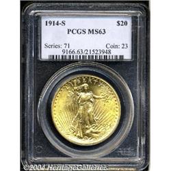 1914-S[$20] MS63 PCGS.