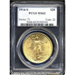 1914-S[$20] MS63 PCGS.