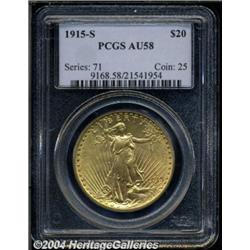 1915-S[$20] AU58 PCGS.