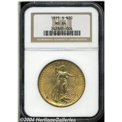 1915-S[$20] MS64 NGC.