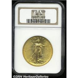 1915-S[$20] MS64 NGC.