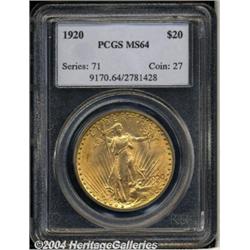 1920[$20] MS64 PCGS.
