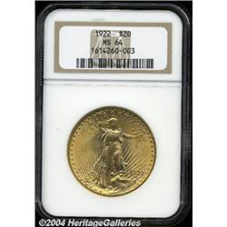 1922[$20] MS64 NGC.