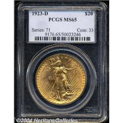 1923-D[$20] MS65 PCGS.