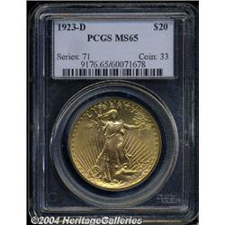 1923-D[$20] MS65 PCGS.