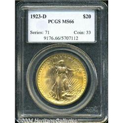 1923-D[$20] MS66 PCGS.